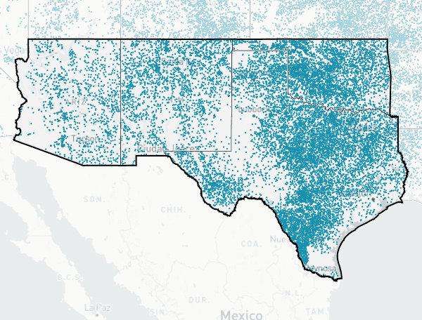 Southwest region map