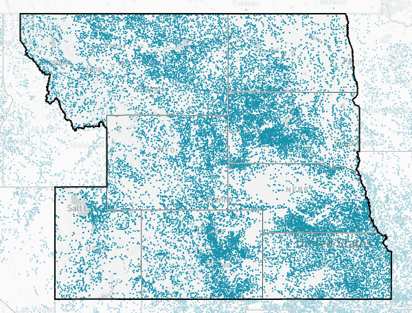 Great Plains & Intermountain West region map